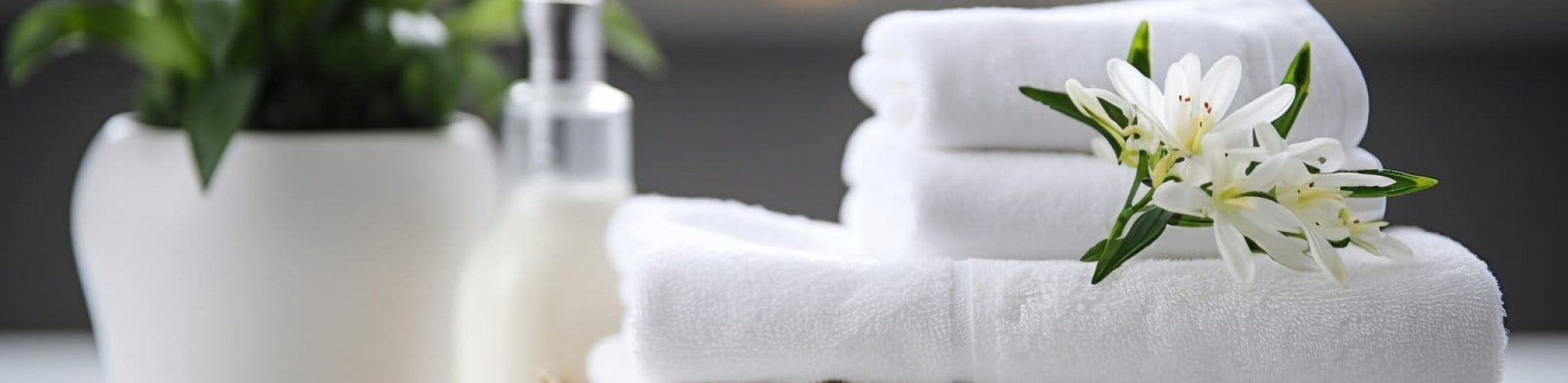 Luxury spa treatment with scented candle and orchid generated by artificial intelligence